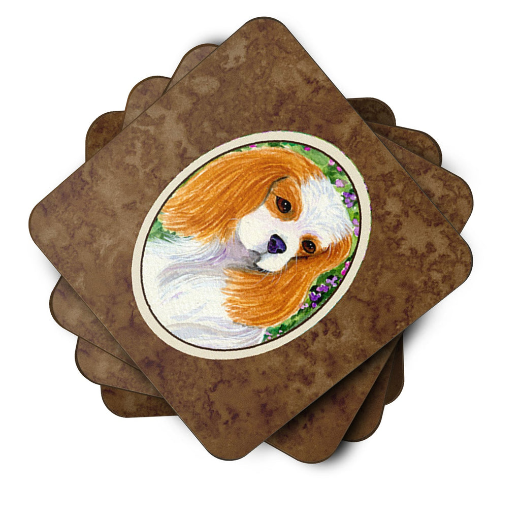 Cavalier Spaniel Foam Coasters Set of 4 Cup Coasters for Indoor Outdoor, Tabletop Protection, Anti Slip, Mouse pad Material
