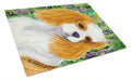 Cavalier Spaniel Cutting Board Tempered Glass Kitchen Cutting Surface, Heat Resistant Chopping, Non-Slip Feet, Food Prep & Serving