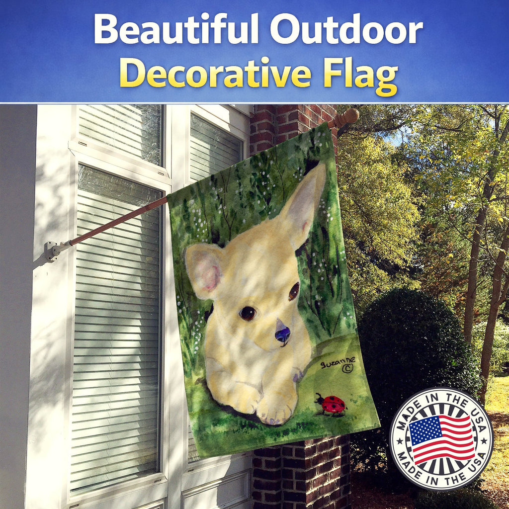 Chihuahua House Flag 28x40 Porch Sleeve Pole Decorative Outside Yard Banner Artwork Wall Hanging, Polyester