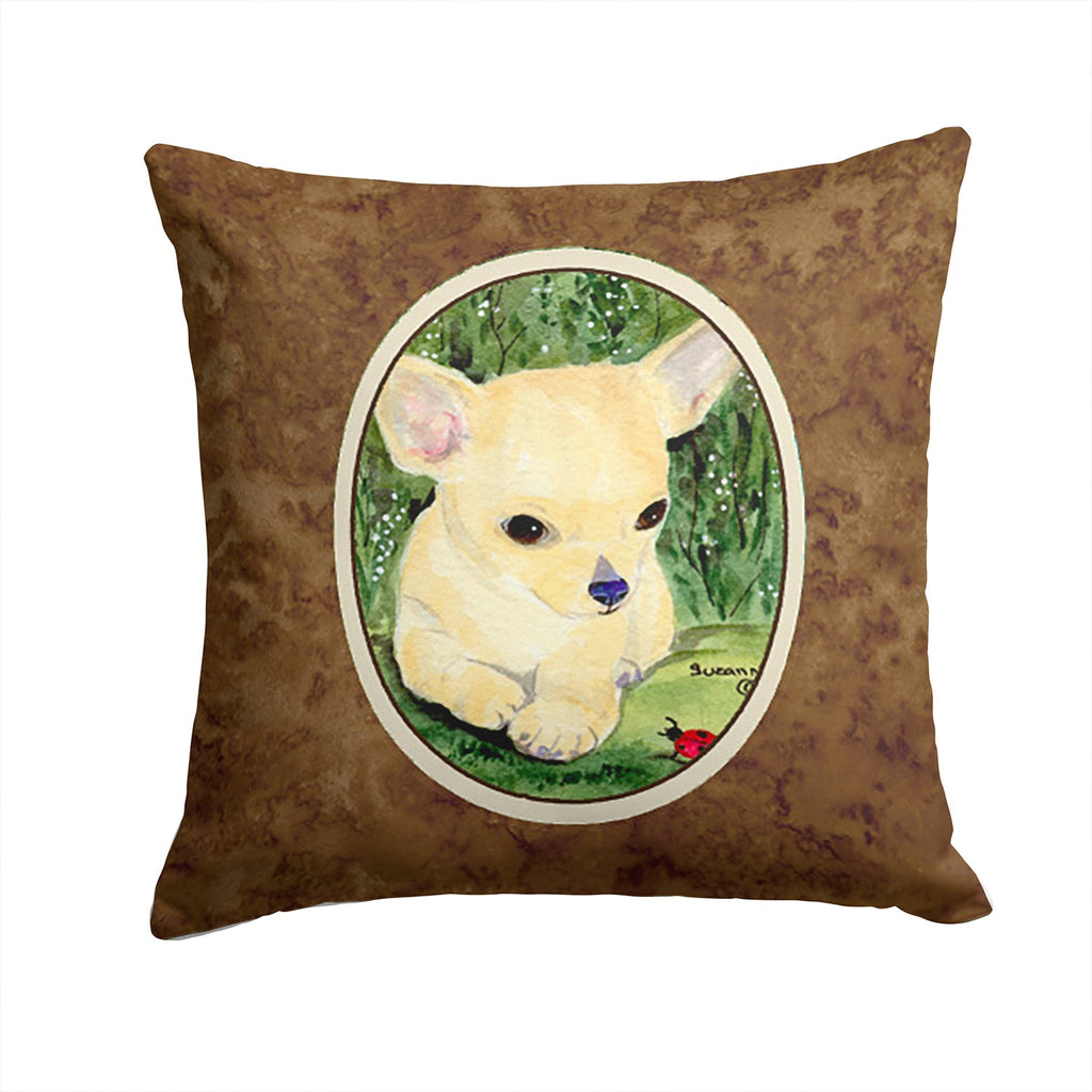 Chihuahua Decorative Throw Pillow 14x14 Indoor Outdoor Accent Cushion, Fabric Cover with Insert for Sofa, Bed, Porch & Living Room