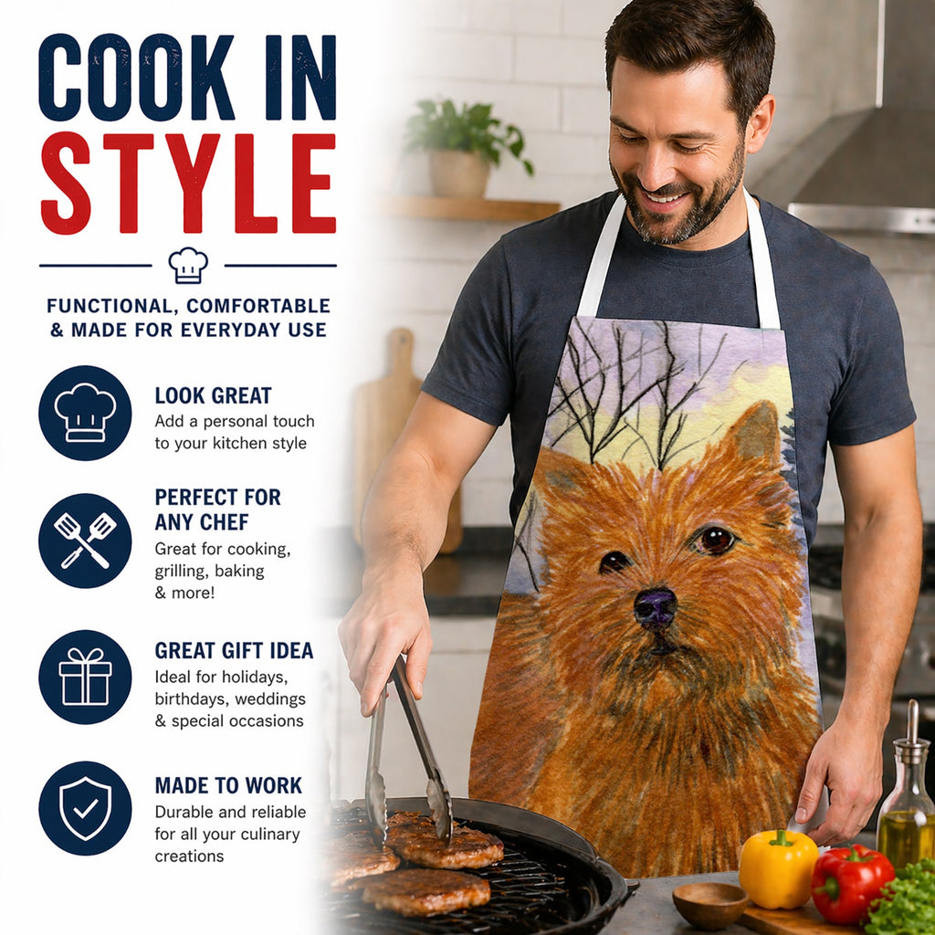 Norwich Terrier Apron Cooking Kitchen Server Baking Crafts Gardening for Adult Women Men, Unisex, Large, Multicolor