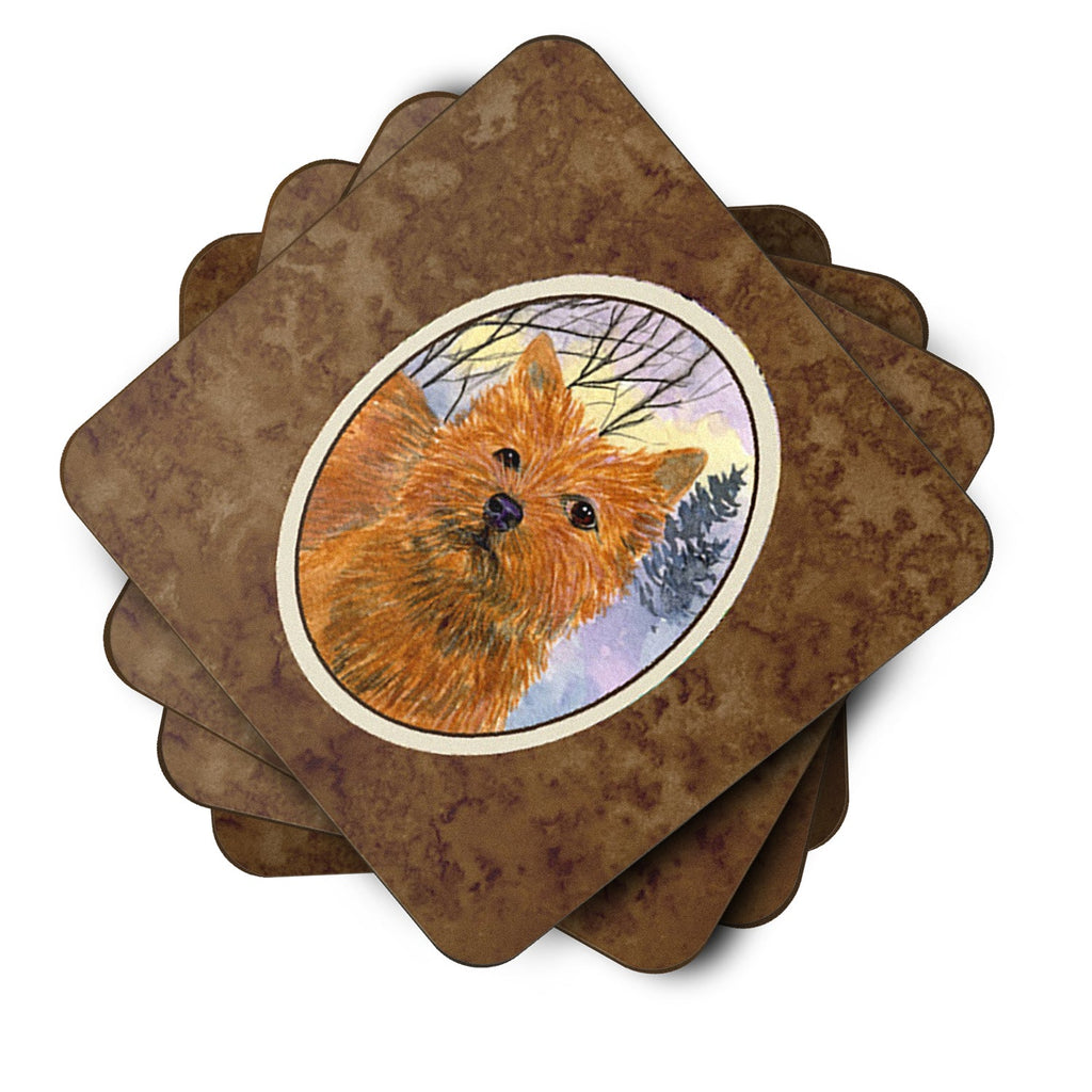 Norwich Terrier Foam Coasters Set of 4 Cup Coasters for Indoor Outdoor, Tabletop Protection, Anti Slip, Mouse pad Material