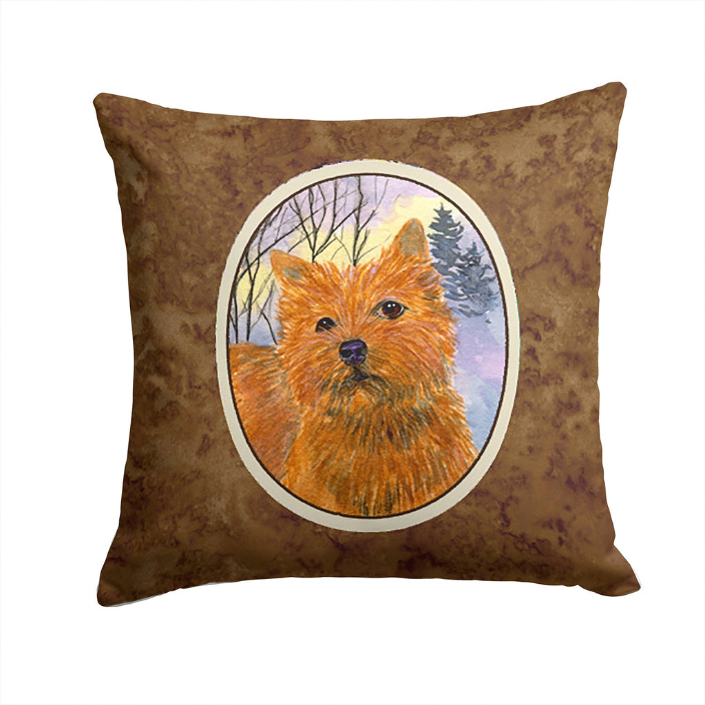 Norwich Terrier Decorative Throw Pillow 14x14 Indoor Outdoor Accent Cushion, Fabric Cover with Insert for Sofa, Bed, Porch & Living Room