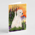Westie Greeting Cards Pack of 8 Blank Cards with Envelopes Whimsical A7 Size 5x7
