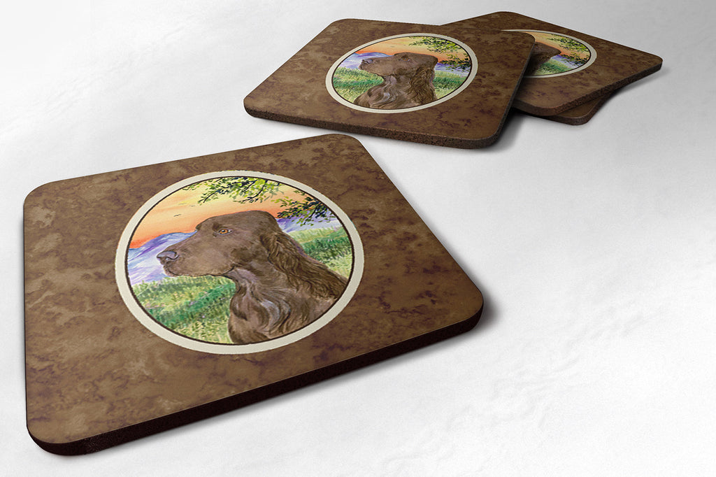 Field Spaniel Foam Coasters Set of 4 Cup Coasters for Indoor Outdoor, Tabletop Protection, Anti Slip, Mouse pad Material