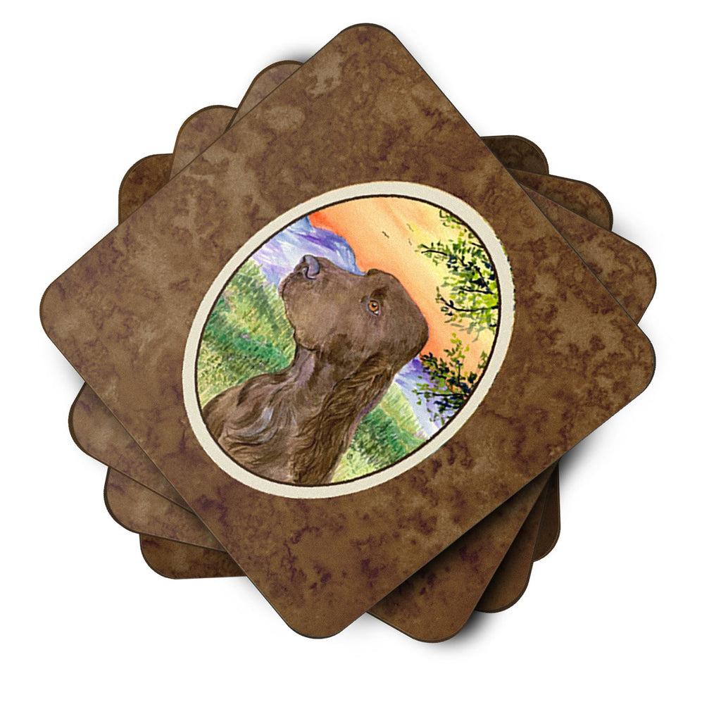 Field Spaniel Foam Coasters Set of 4 Cup Coasters for Indoor Outdoor, Tabletop Protection, Anti Slip, Mouse pad Material