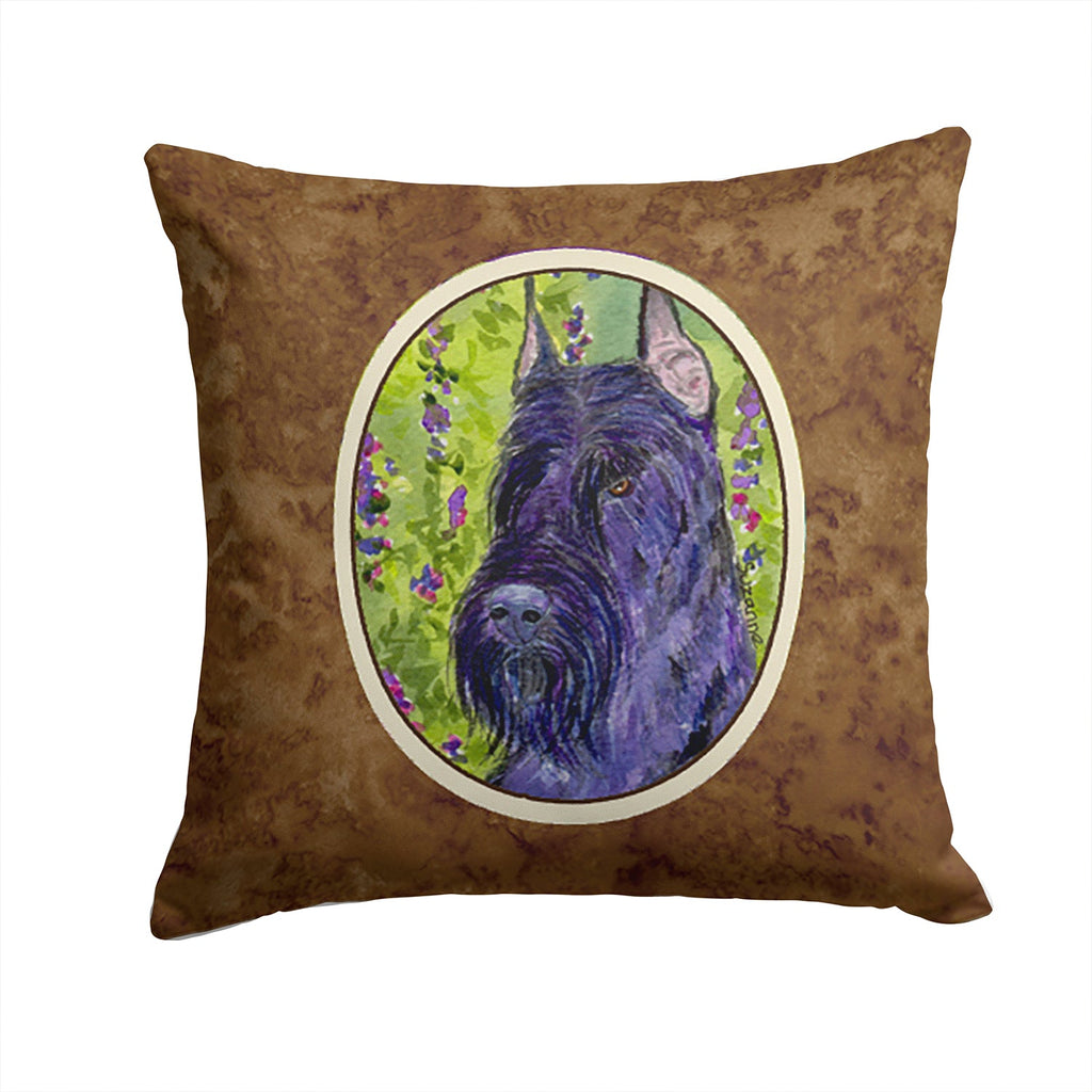 Scottish Terrier Decorative Throw Pillow 14x14 Indoor Outdoor Accent Cushion, Fabric Cover with Insert for Sofa, Bed, Porch & Living Room
