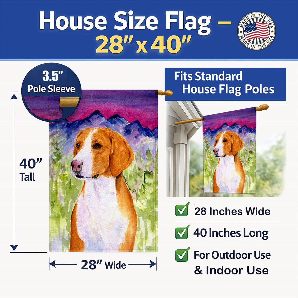 Drever House Flag 28x40 Porch Sleeve Pole Decorative Outside Yard Banner Artwork Wall Hanging, Polyester