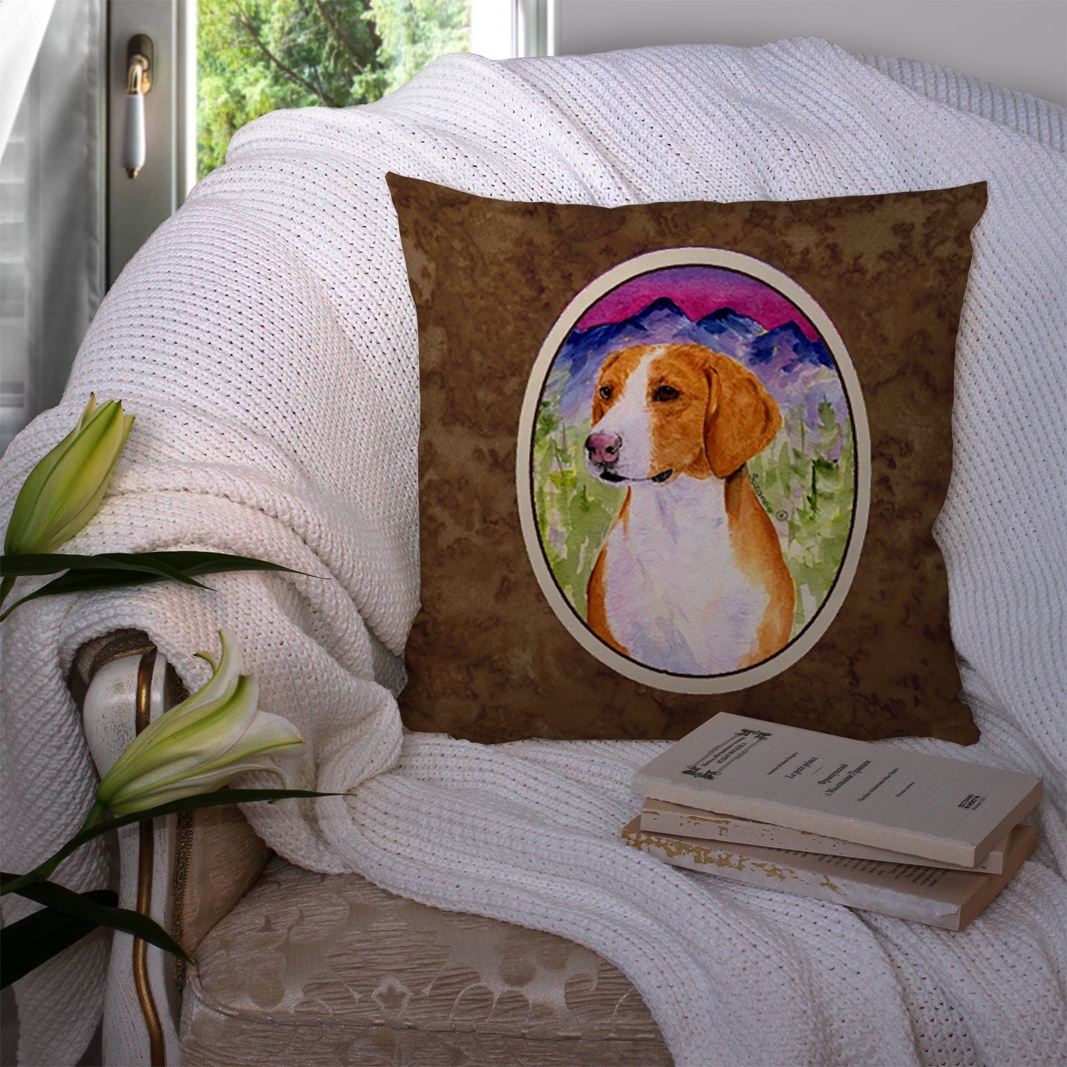 Drever Decorative Throw Pillow 14x14 Indoor Outdoor Accent Cushion, Fabric Cover with Insert for Sofa, Bed, Porch & Living Room