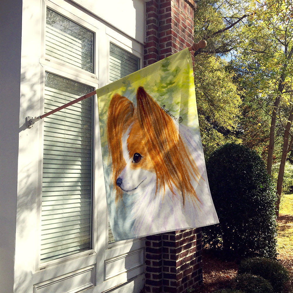 Papillon House Flag 28x40 Porch Sleeve Pole Decorative Outside Yard Banner Artwork Wall Hanging, Polyester