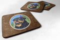 Rottweiler Foam Coasters Set of 4 Cup Coasters for Indoor Outdoor, Tabletop Protection, Anti Slip, Mouse pad Material