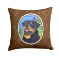 Rottweiler Decorative Throw Pillow 14x14 Indoor Outdoor Accent Cushion, Fabric Cover with Insert for Sofa, Bed, Porch & Living Room