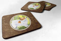 Papillon Foam Coasters Set of 4 Cup Coasters for Indoor Outdoor, Tabletop Protection, Anti Slip, Mouse pad Material