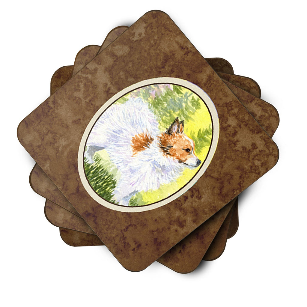 Papillon Foam Coasters Set of 4 Cup Coasters for Indoor Outdoor, Tabletop Protection, Anti Slip, Mouse pad Material