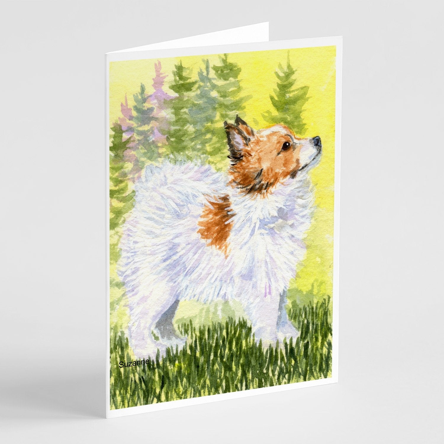 Papillon Greeting Cards Pack of 8 Blank Cards with Envelopes Whimsical A7 Size 5x7