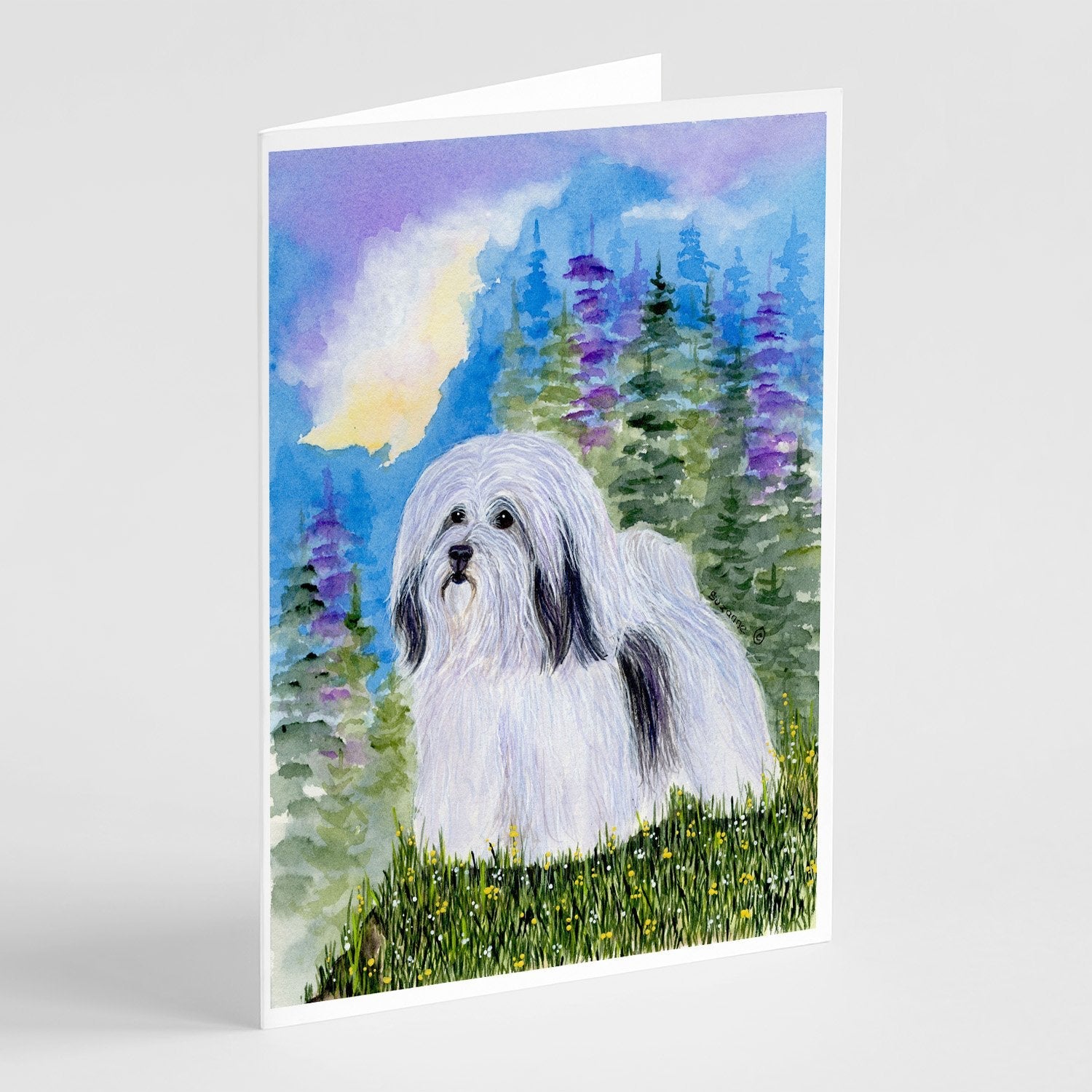 Havanese Greeting Cards Pack of 8 Blank Cards with Envelopes Whimsical A7 Size 5x7