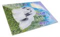 Havanese Cutting Board Tempered Glass Kitchen Cutting Surface, Heat Resistant Chopping, Non-Slip Feet, Food Prep & Serving