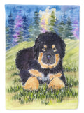 Tibetan Mastiff House Flag 28x40 Porch Sleeve Pole Decorative Outside Yard Banner Artwork Wall Hanging, Polyester