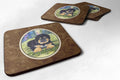 Tibetan Mastiff Foam Coasters Set of 4 Cup Coasters for Indoor Outdoor, Tabletop Protection, Anti Slip, Mouse pad Material