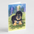 Tibetan Mastiff Greeting Cards Pack of 8 Blank Cards with Envelopes Whimsical A7 Size 5x7