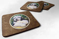 Bearded Collie Foam Coasters Set of 4 Cup Coasters for Indoor Outdoor, Tabletop Protection, Anti Slip, Mouse pad Material