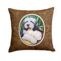 Bearded Collie Decorative Throw Pillow 14x14 Indoor Outdoor Accent Cushion, Fabric Cover with Insert for Sofa, Bed, Porch & Living Room