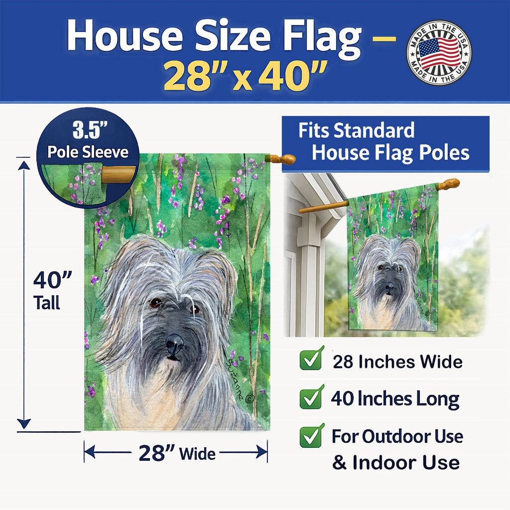 Berger des Pyrenese House Flag 28x40 Porch Sleeve Pole Decorative Outside Yard Banner Artwork Wall Hanging, Polyester