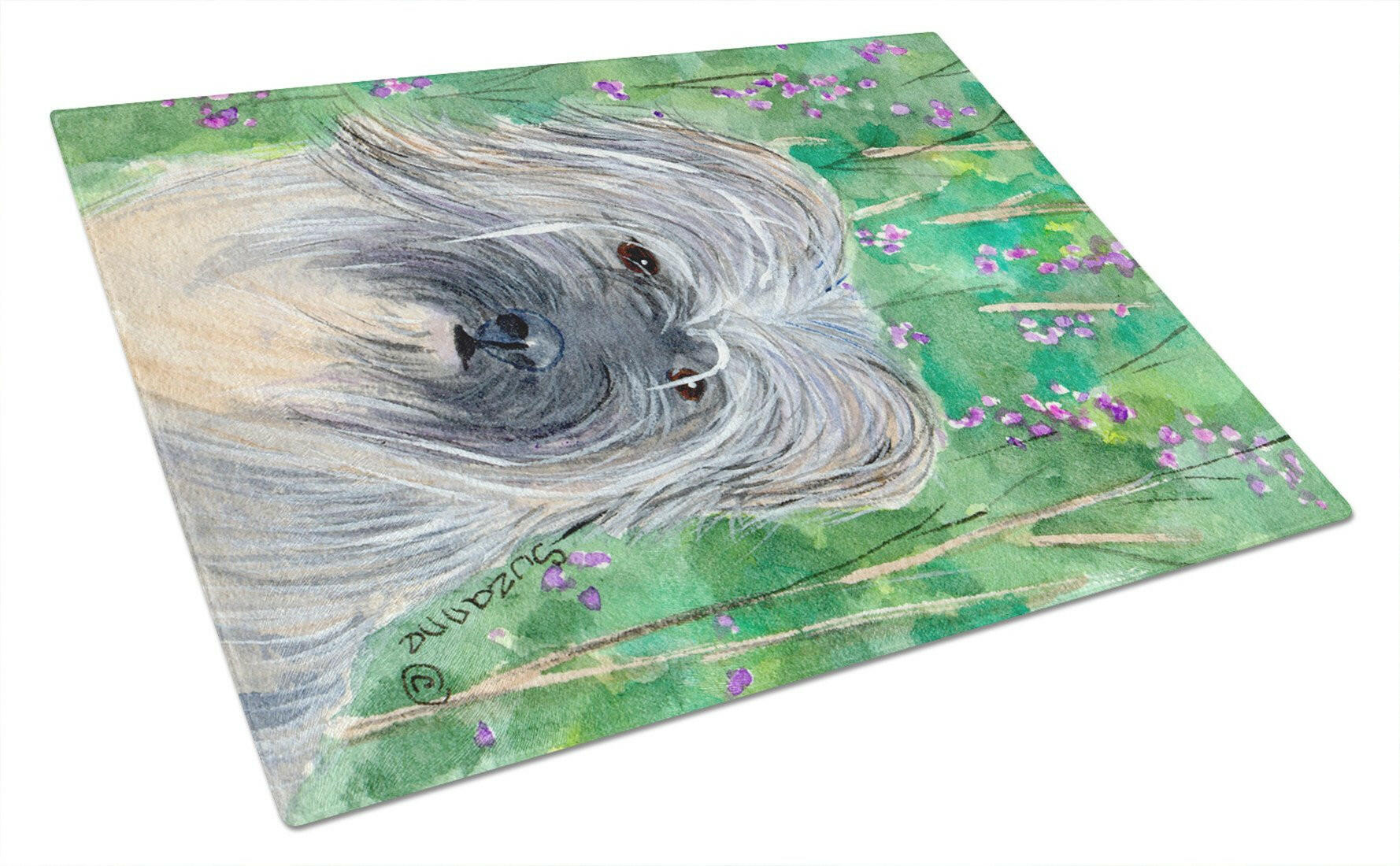 Berger des Pyrenese Cutting Board Tempered Glass Kitchen Cutting Surface, Heat Resistant Chopping, Non-Slip Feet, Food Prep & Serving