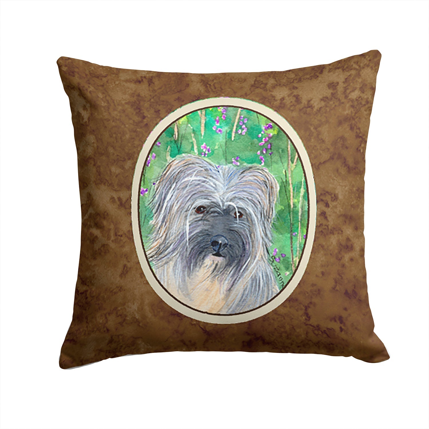 Berger des Pyrenese Decorative Throw Pillow 14x14 Indoor Outdoor Accent Cushion, Fabric Cover with Insert for Sofa, Bed, Porch & Living Room