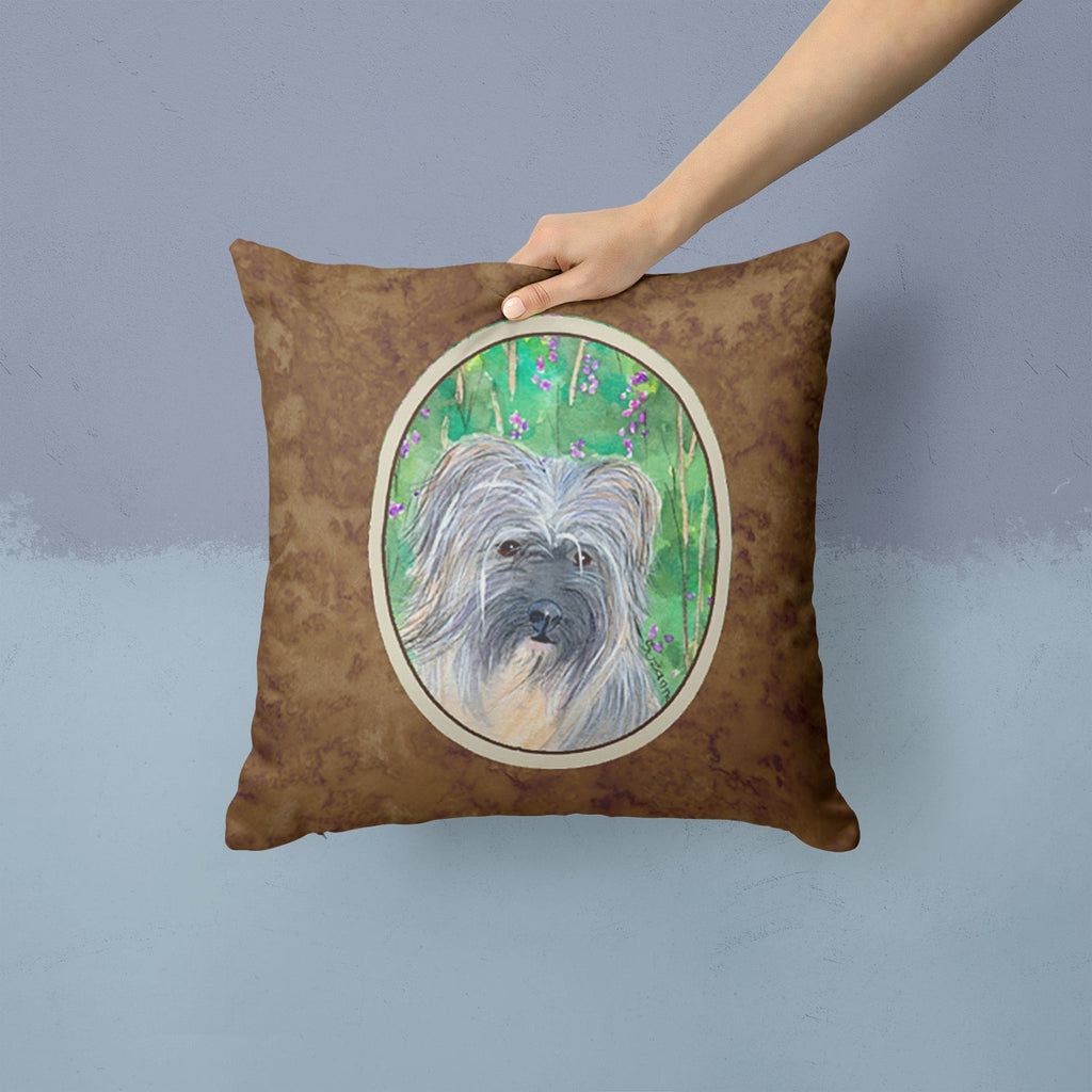 Berger des Pyrenese Decorative Throw Pillow 14x14 Indoor Outdoor Accent Cushion, Fabric Cover with Insert for Sofa, Bed, Porch & Living Room