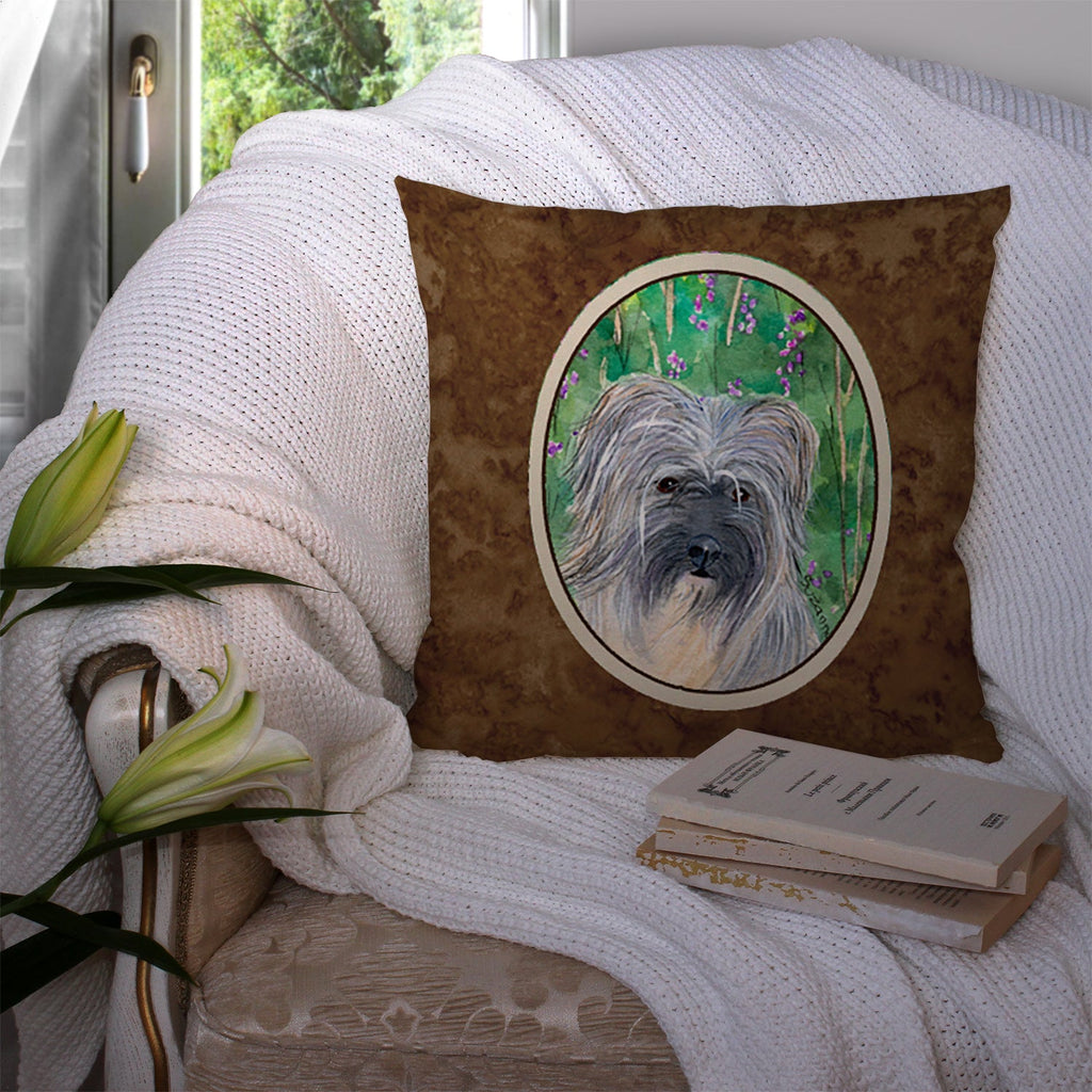 Berger des Pyrenese Decorative Throw Pillow 14x14 Indoor Outdoor Accent Cushion, Fabric Cover with Insert for Sofa, Bed, Porch & Living Room