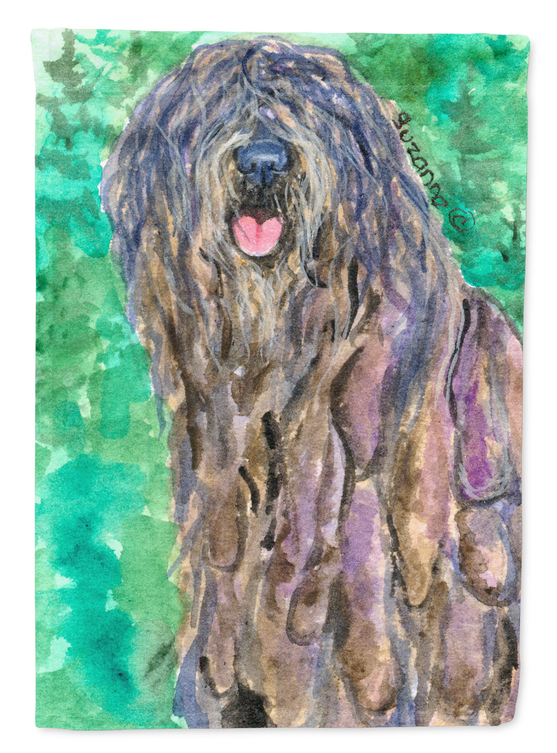 Bergamasco Sheepdog House Flag 28x40 Porch Sleeve Pole Decorative Outside Yard Banner Artwork Wall Hanging, Polyester