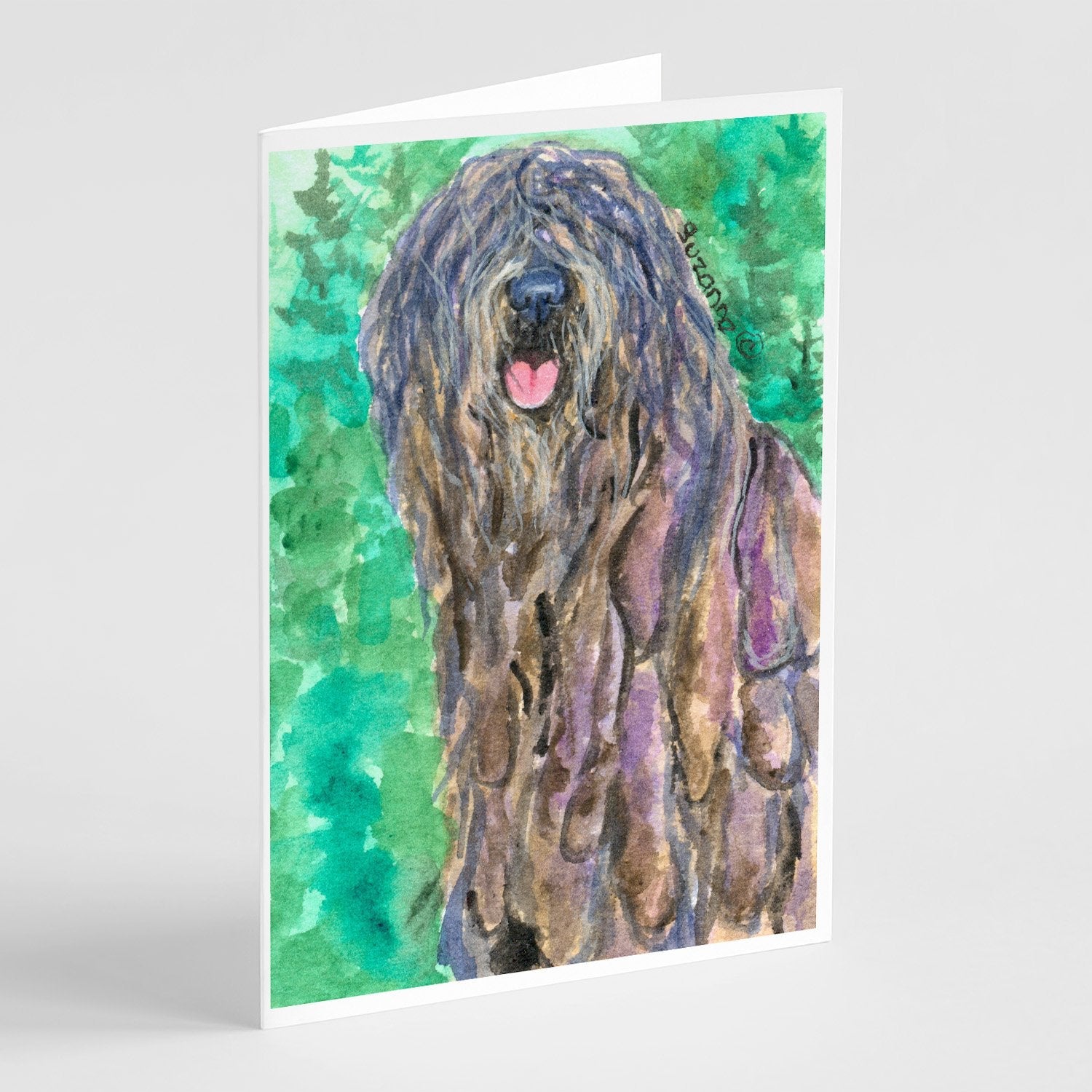 Bergamasco Sheepdog Greeting Cards Pack of 8 Blank Cards with Envelopes Whimsical A7 Size 5x7