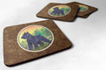 Schnauzer Foam Coasters Set of 4 Cup Coasters for Indoor Outdoor, Tabletop Protection, Anti Slip, Mouse pad Material