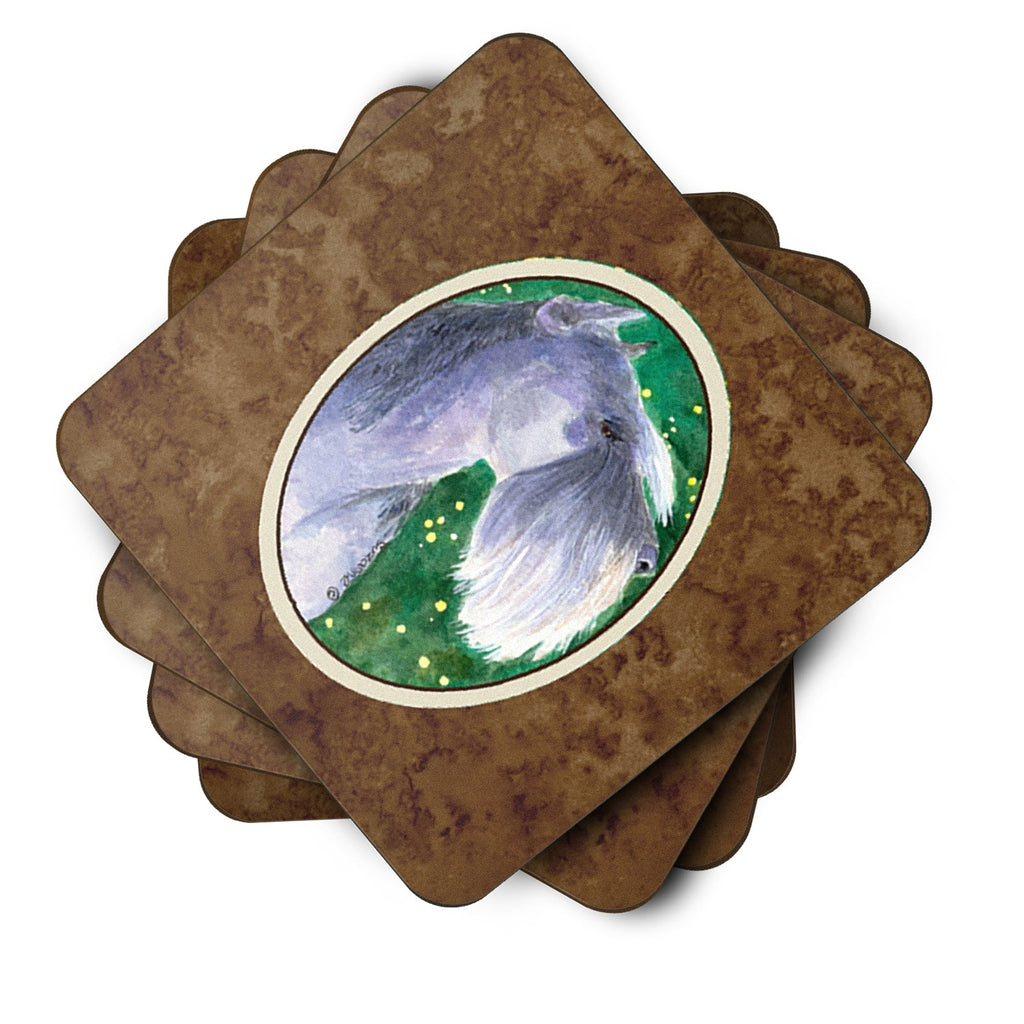 Schnauzer Foam Coasters Set of 4 Cup Coasters for Indoor Outdoor, Tabletop Protection, Anti Slip, Mouse pad Material