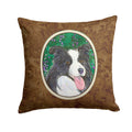 Border Collie Decorative Throw Pillow 14x14 Indoor Outdoor Accent Cushion, Fabric Cover with Insert for Sofa, Bed, Porch & Living Room