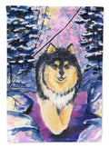 Finnish Lapphund House Flag 28x40 Porch Sleeve Pole Decorative Outside Yard Banner Artwork Wall Hanging, Polyester