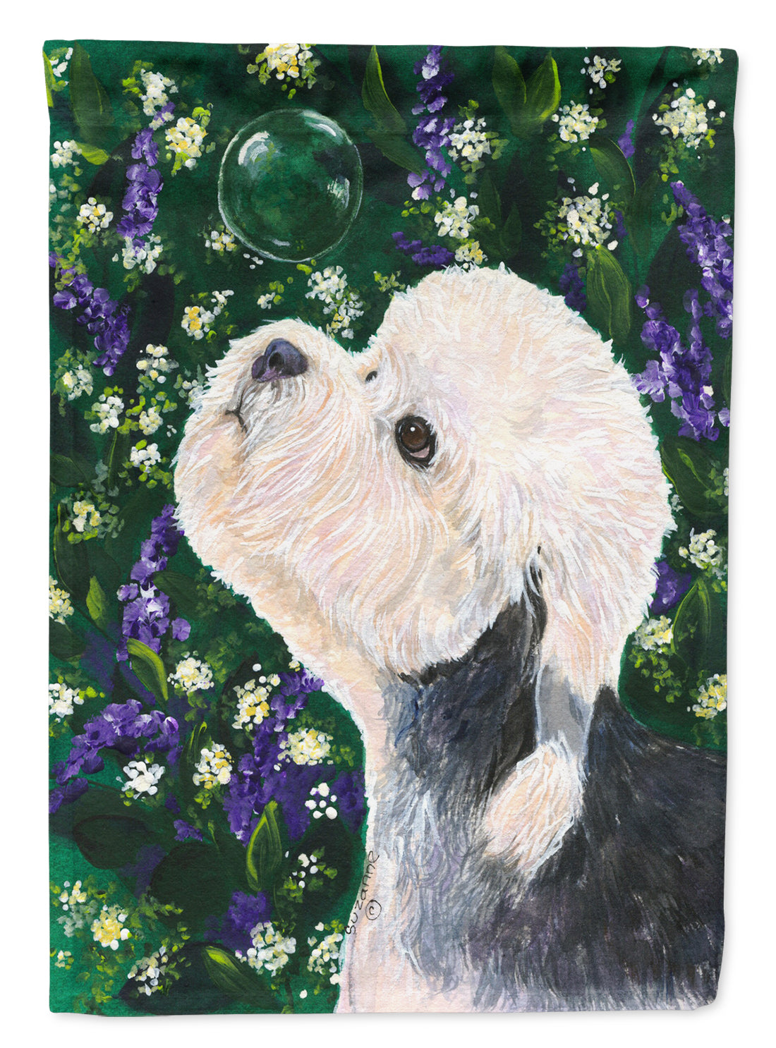 Dandie Dinmont Terrier House Flag 28x40 Porch Sleeve Pole Decorative Outside Yard Banner Artwork Wall Hanging, Polyester