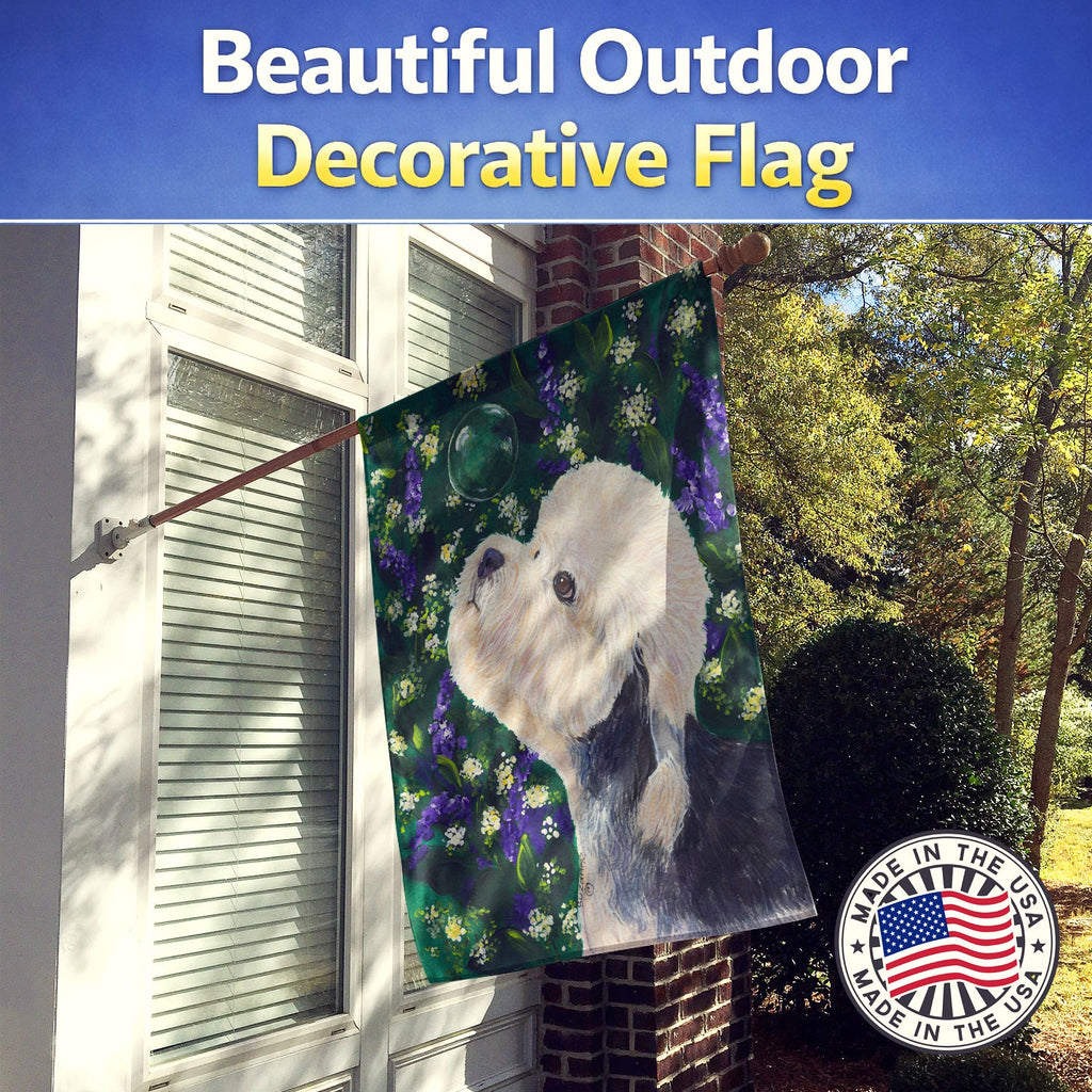 Dandie Dinmont Terrier House Flag 28x40 Porch Sleeve Pole Decorative Outside Yard Banner Artwork Wall Hanging, Polyester