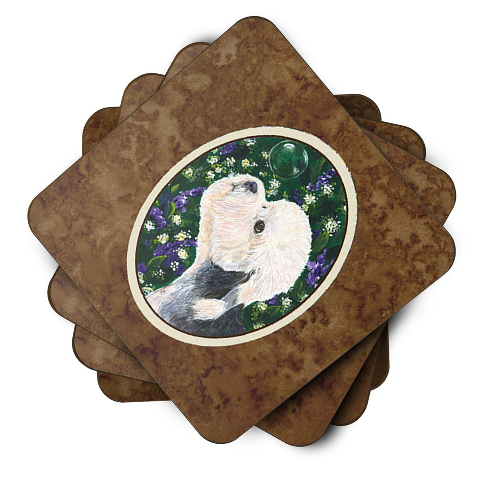 Dandie Dinmont Terrier Foam Coasters Set of 4 Cup Coasters for Indoor Outdoor, Tabletop Protection, Anti Slip, Mouse pad Material