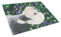 Dandie Dinmont Terrier Cutting Board Tempered Glass Kitchen Cutting Surface, Heat Resistant Chopping, Non-Slip Feet, Food Prep & Serving