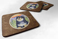 Finnish Lapphund Foam Coasters Set of 4 Cup Coasters for Indoor Outdoor, Tabletop Protection, Anti Slip, Mouse pad Material