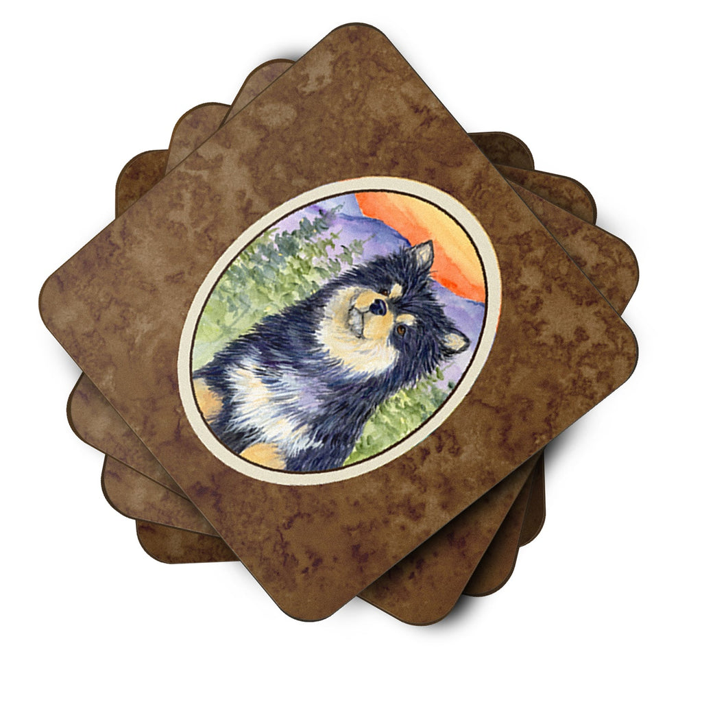 Finnish Lapphund Foam Coasters Set of 4 Cup Coasters for Indoor Outdoor, Tabletop Protection, Anti Slip, Mouse pad Material