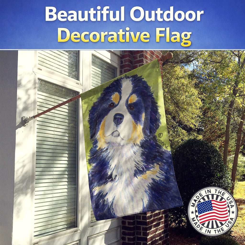 Bernese Mountain Dog House Flag 28x40 Porch Sleeve Pole Decorative Outside Yard Banner Artwork Wall Hanging, Polyester
