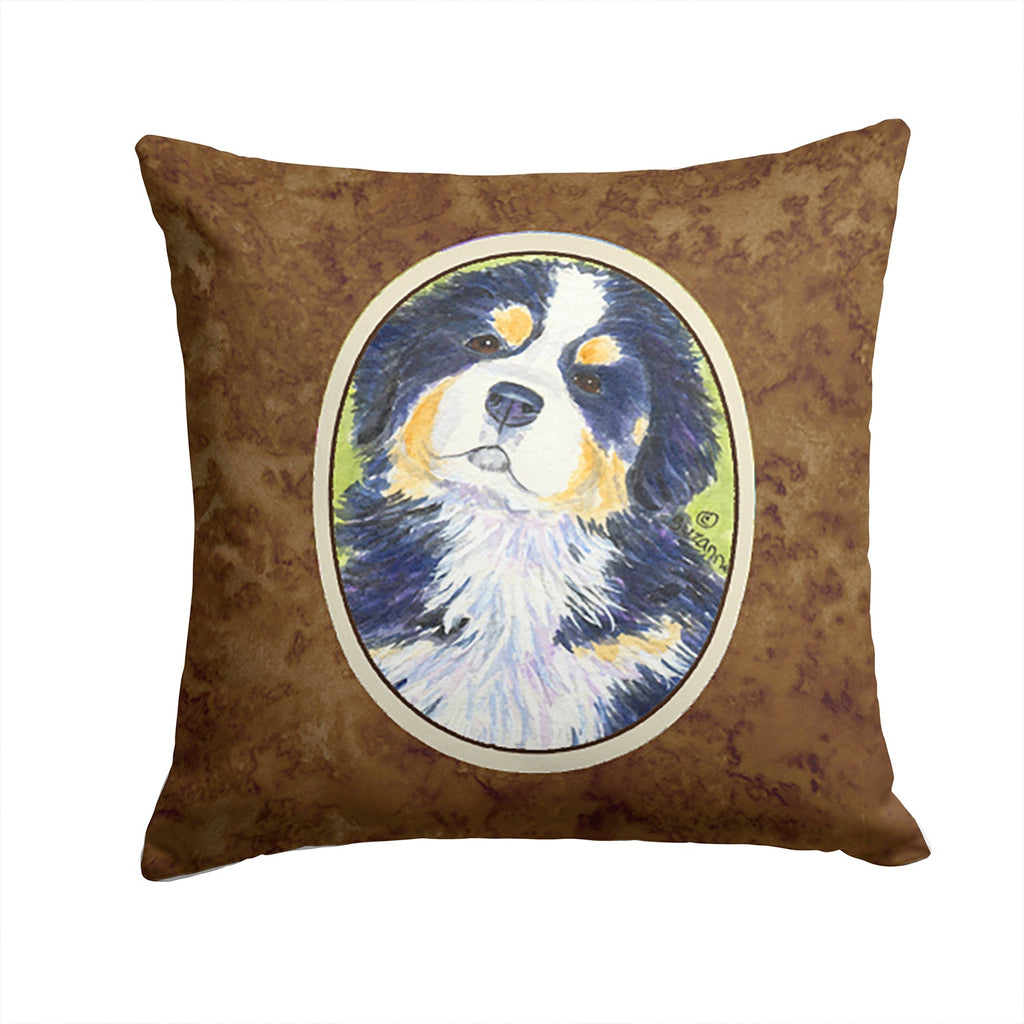 Bernese Mountain Dog Decorative Throw Pillow 14x14 Indoor Outdoor Accent Cushion, Fabric Cover with Insert for Sofa, Bed, Porch & Living Room