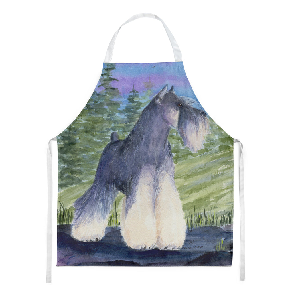 Schnauzer Apron Cooking Kitchen Server Baking Crafts Gardening for Adult Women Men, Unisex, Large, Multicolor