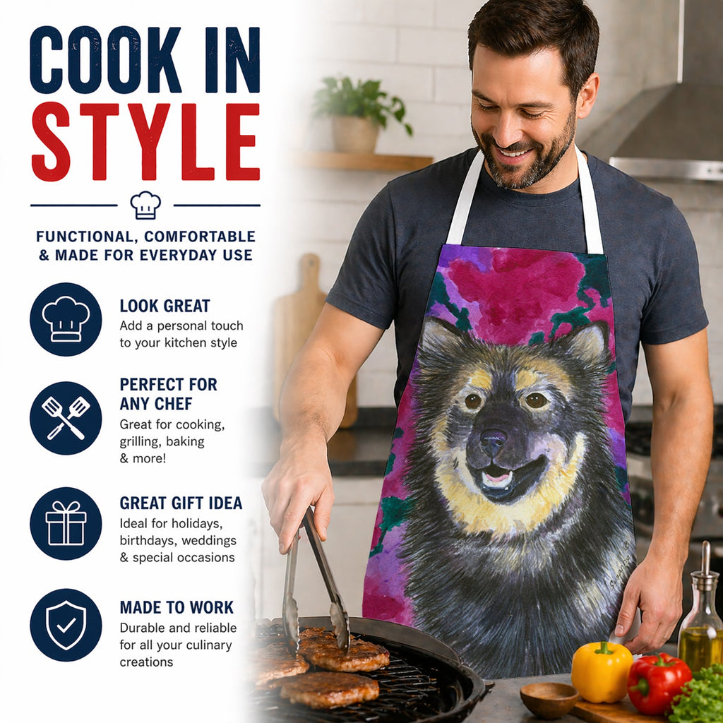 Finnish Lapphund Apron Cooking Kitchen Server Baking Crafts Gardening for Adult Women Men, Unisex, Large, Multicolor