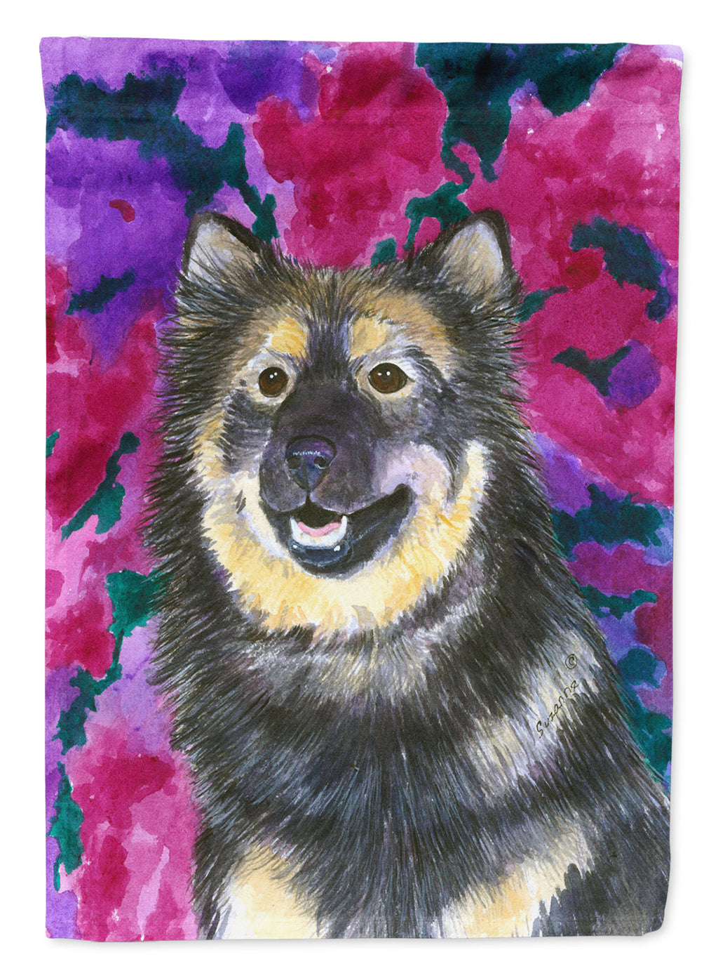 Finnish Lapphund House Flag 28x40 Porch Sleeve Pole Decorative Outside Yard Banner Artwork Wall Hanging, Polyester