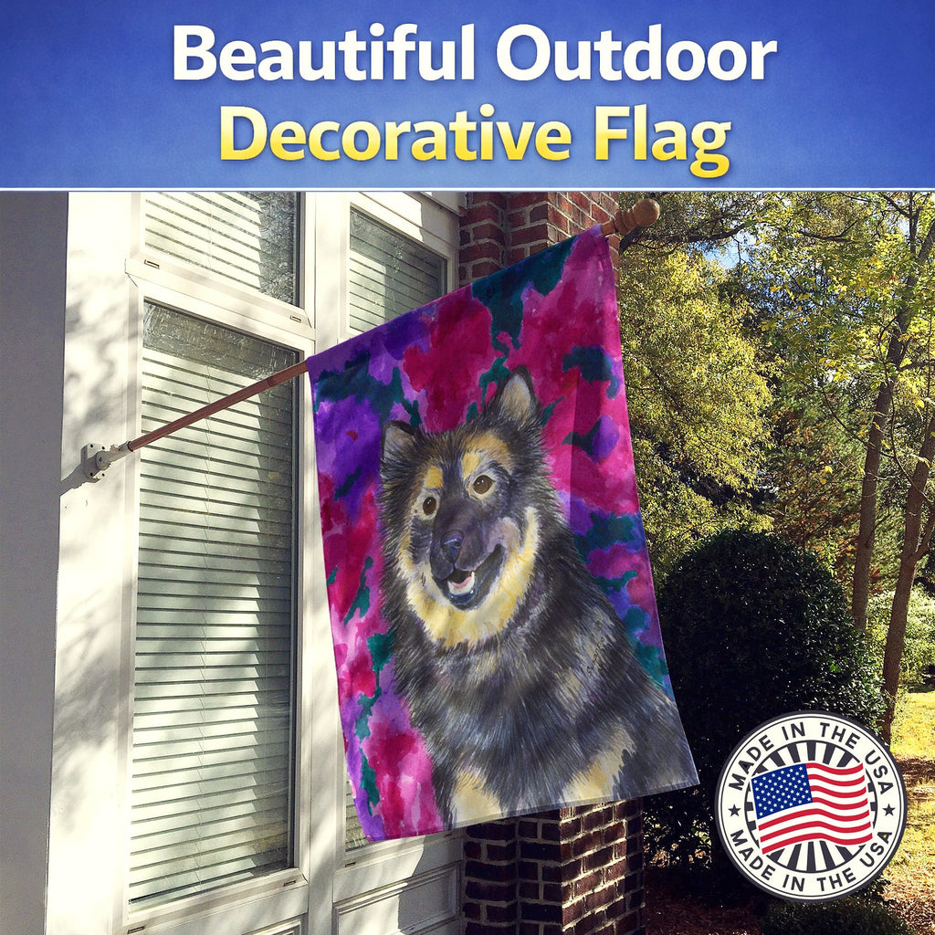 Finnish Lapphund House Flag 28x40 Porch Sleeve Pole Decorative Outside Yard Banner Artwork Wall Hanging, Polyester