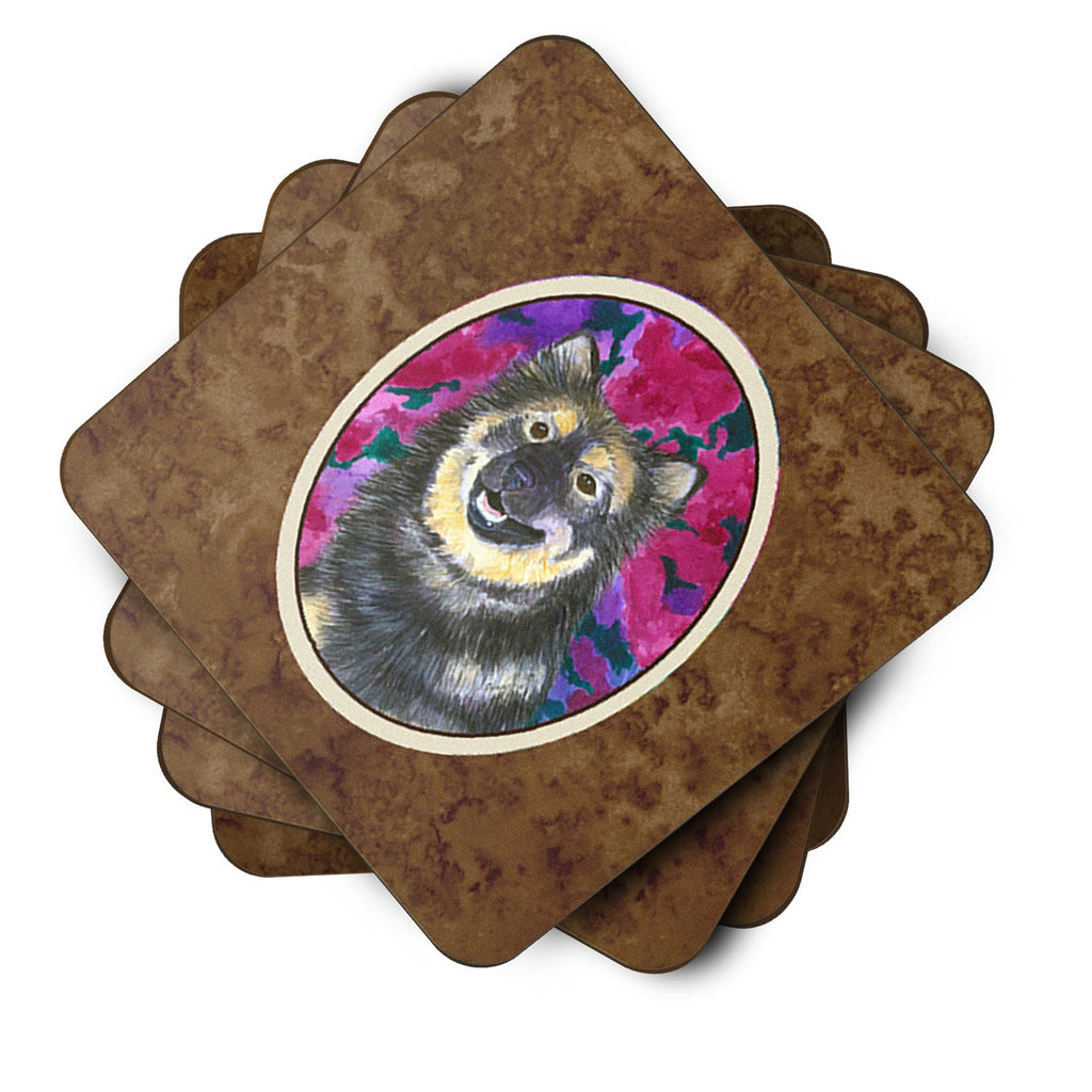 Finnish Lapphund Foam Coasters Set of 4 Cup Coasters for Indoor Outdoor, Tabletop Protection, Anti Slip, Mouse pad Material